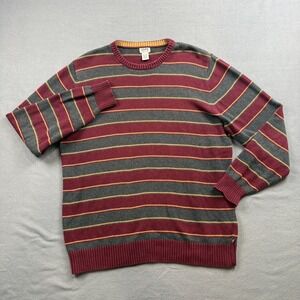 Vintage Levis Red Tab Striped 100% Cotton Knit 90s Grunge Sweater XXL